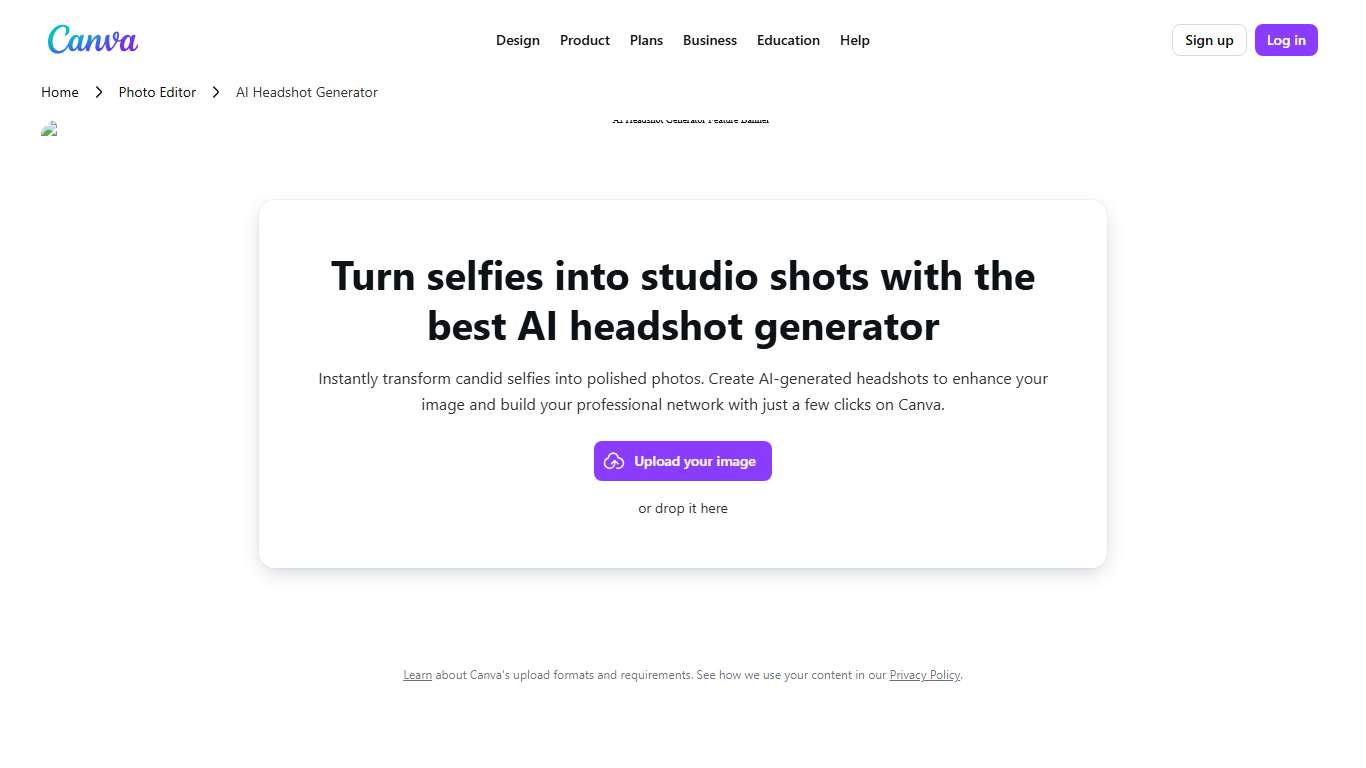 Free AI Headshot Generator: Create AI Headshots Canva